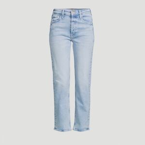 MOTHER The Tomcat Flood High Rise Straight Jeans in Big Hair Don't Care Size 25